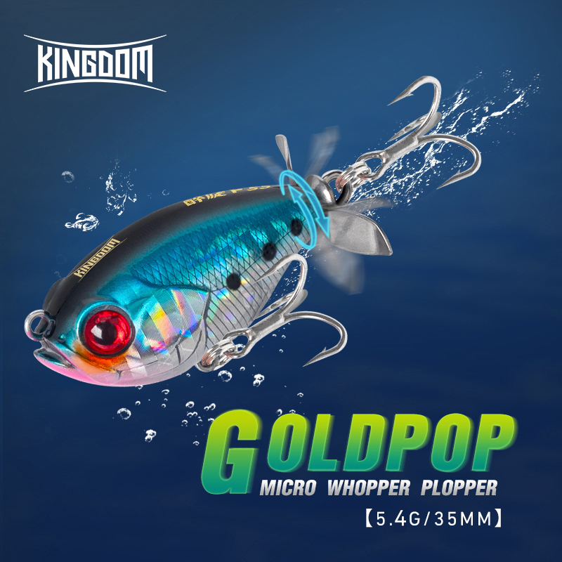 Fishing Lure Popper - Kingdom Propeller Topwater Popper Visaas 35Mm