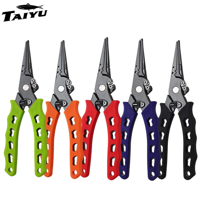 Fishing Lure Accessories - TAIYU 5-kleurige roestvrijstalen kunstaastang, visserijtang, lijnsnijder,