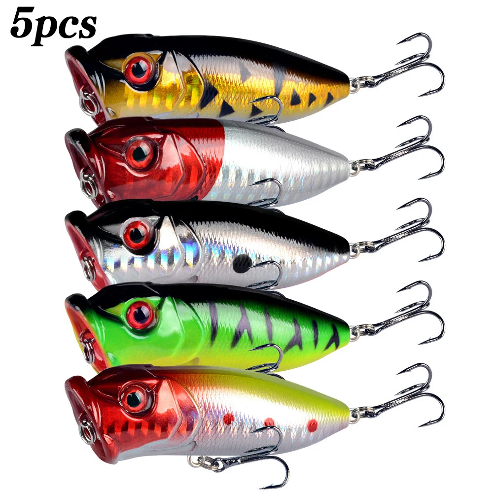 Fishing Lure Popper - 5 stuks Popper Kunstaas 3d Ogen