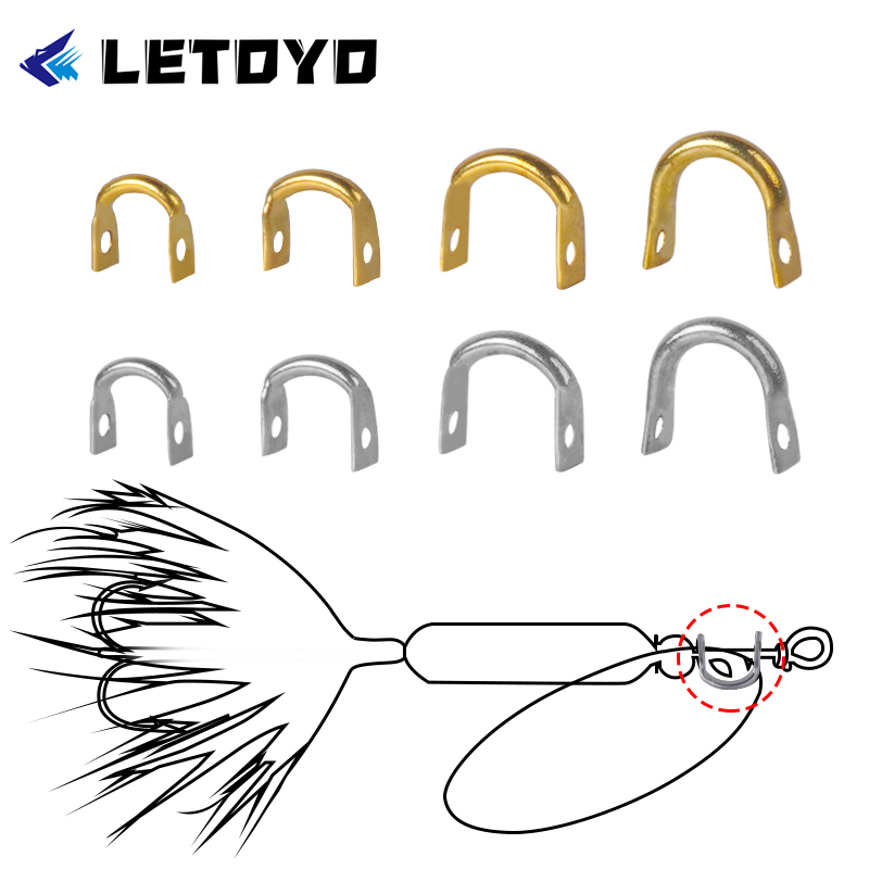 Fishing Lure Spinnerbait - Letoyo 100Pcs Gevouwen Clevises U-Vormig Voor