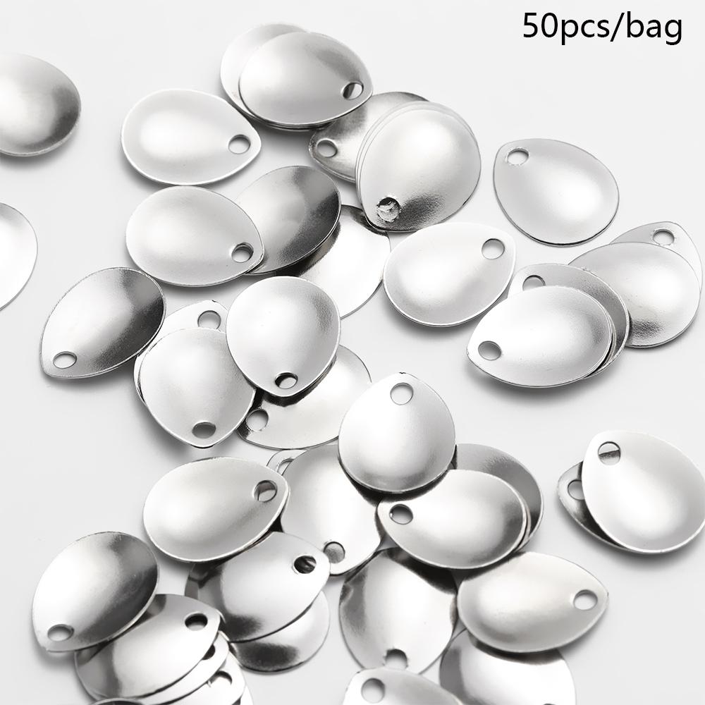 Fishing Lure Spoon - 50 Stuks Zilver Glad Nikkel Pailletten