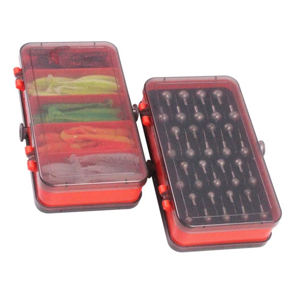 Fishing Lure Soft Plastic - Draagbare dubbelzijdige split aasdoos crank jig