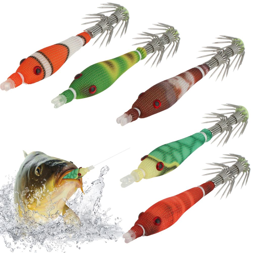 Fishing Lure Soft Plastic - 5 Stuks 60Mm 3.3G Mini-Inktvis Tataki