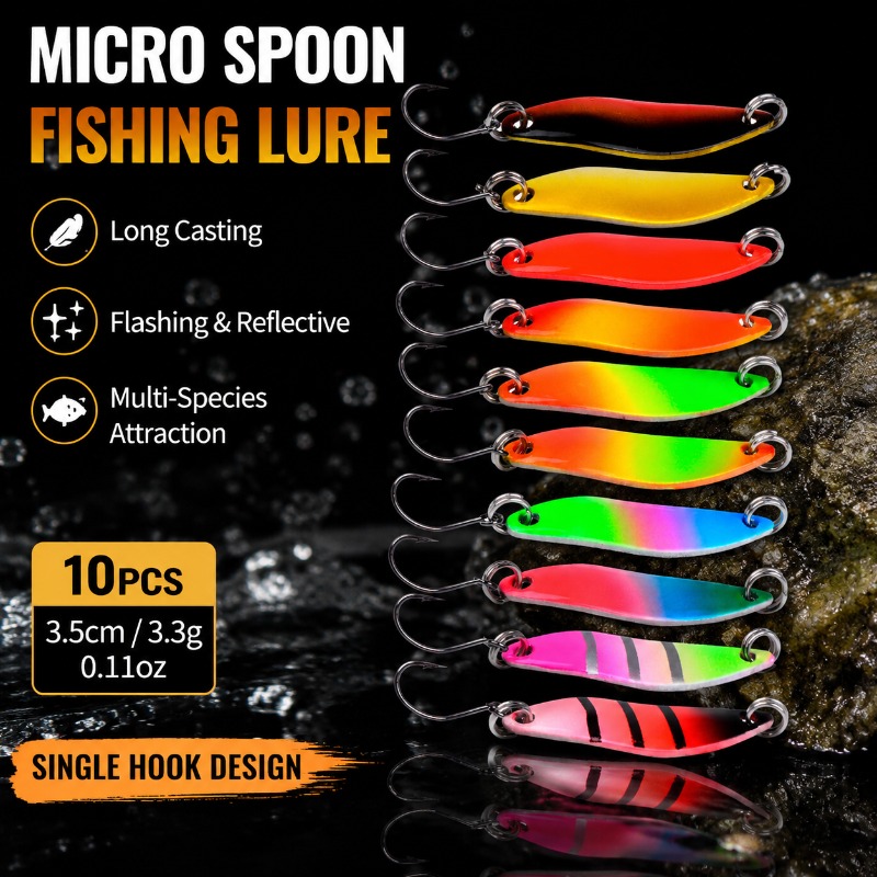 Fishing Lure Blade Bait - Micro Vislokdoosjes Metalen Lepels 3cm 3.5cm