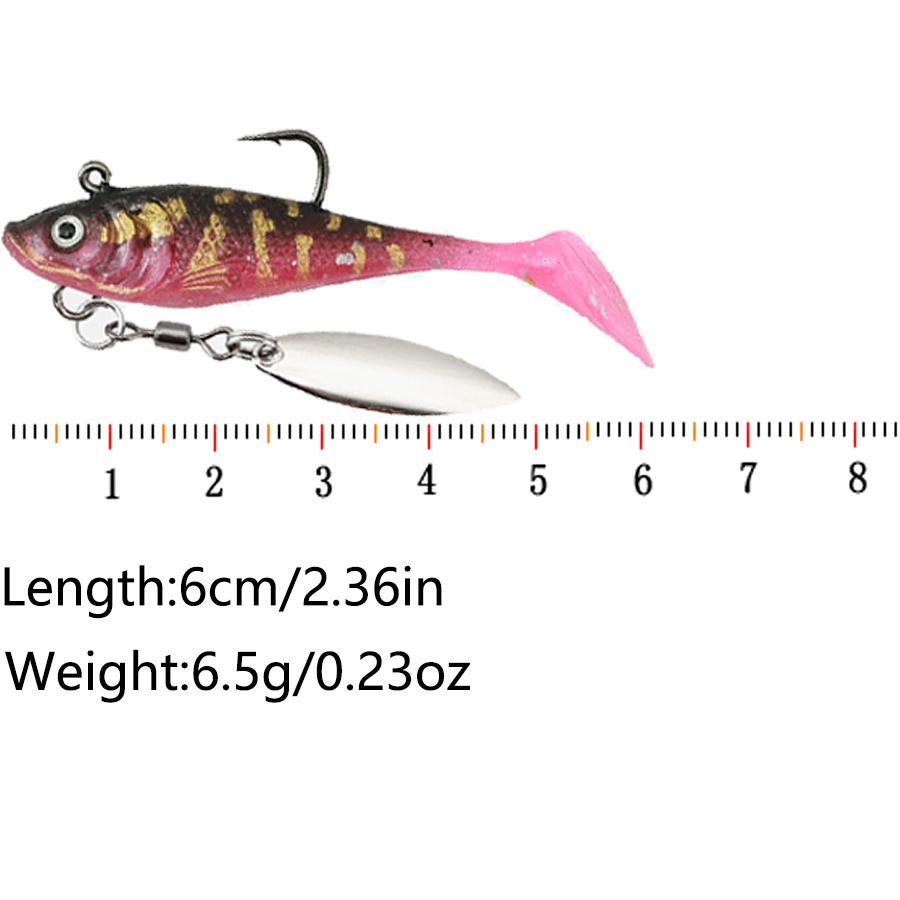 5PCS T-Tail Zacht Aas Kunstmat - Fishing Lure Spinnerbait recensie en prijs