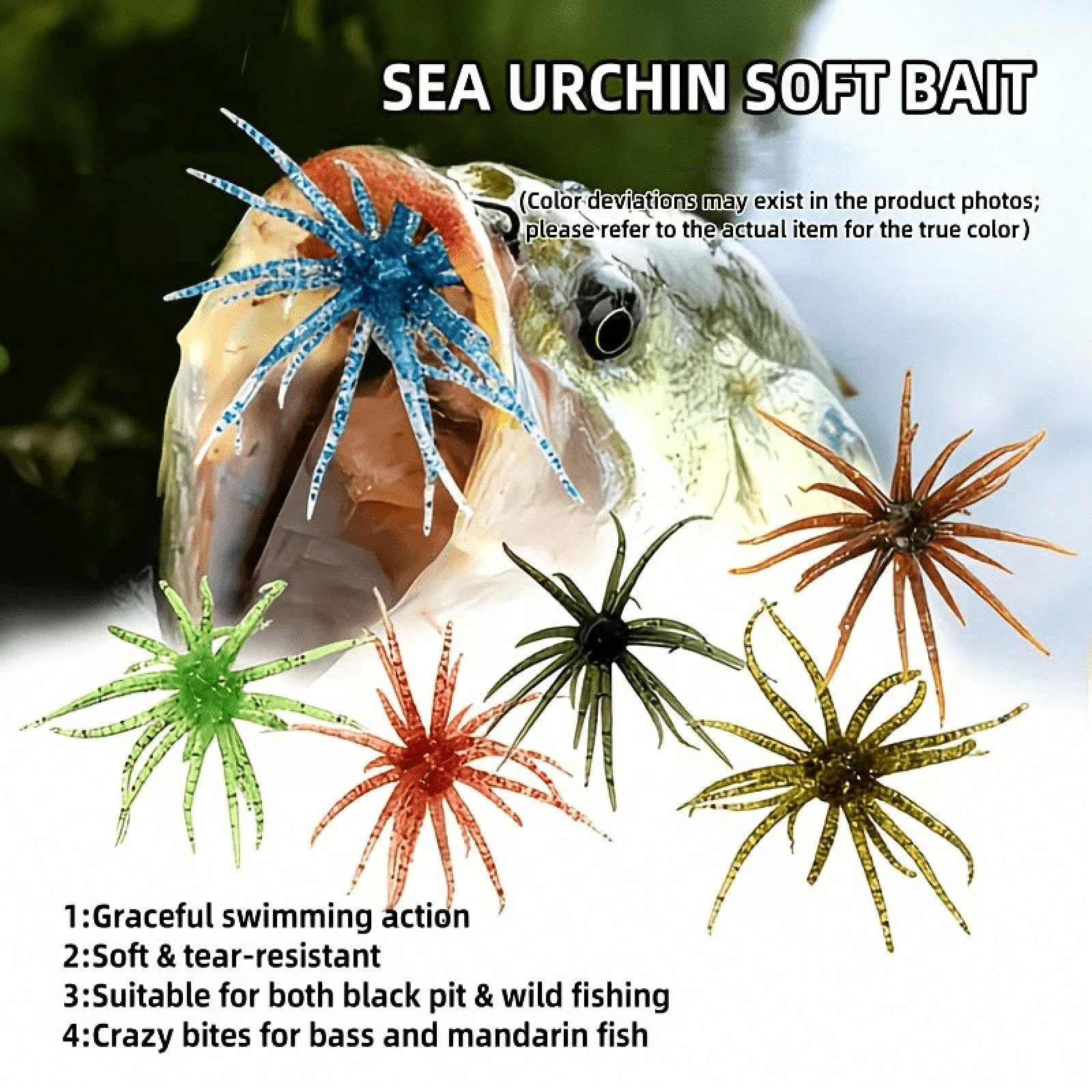 6 stuks zachte zee-egel-aasjes - Fishing Lure Topwater recensie en prijs
