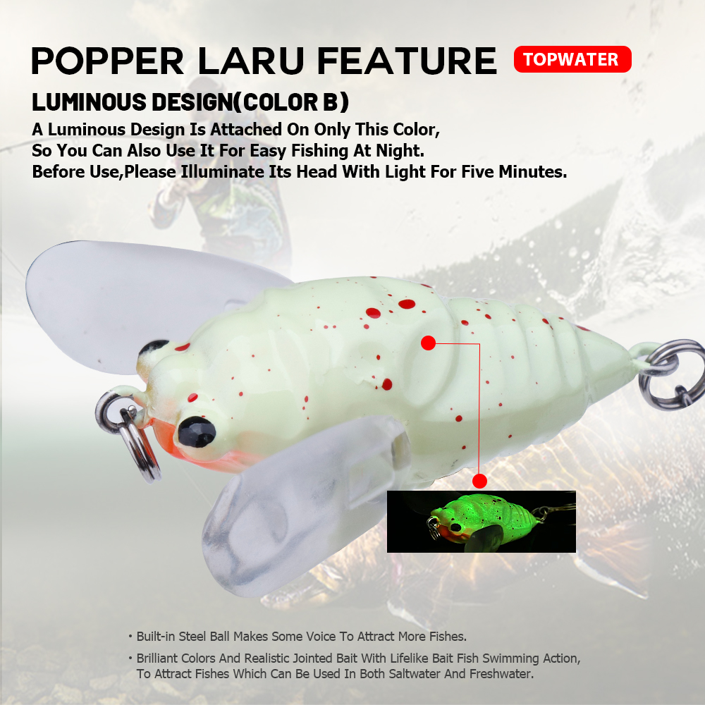Agoie 6.5G 5Cm Topwater Popper - Fishing Lure Popper recensie en prijs