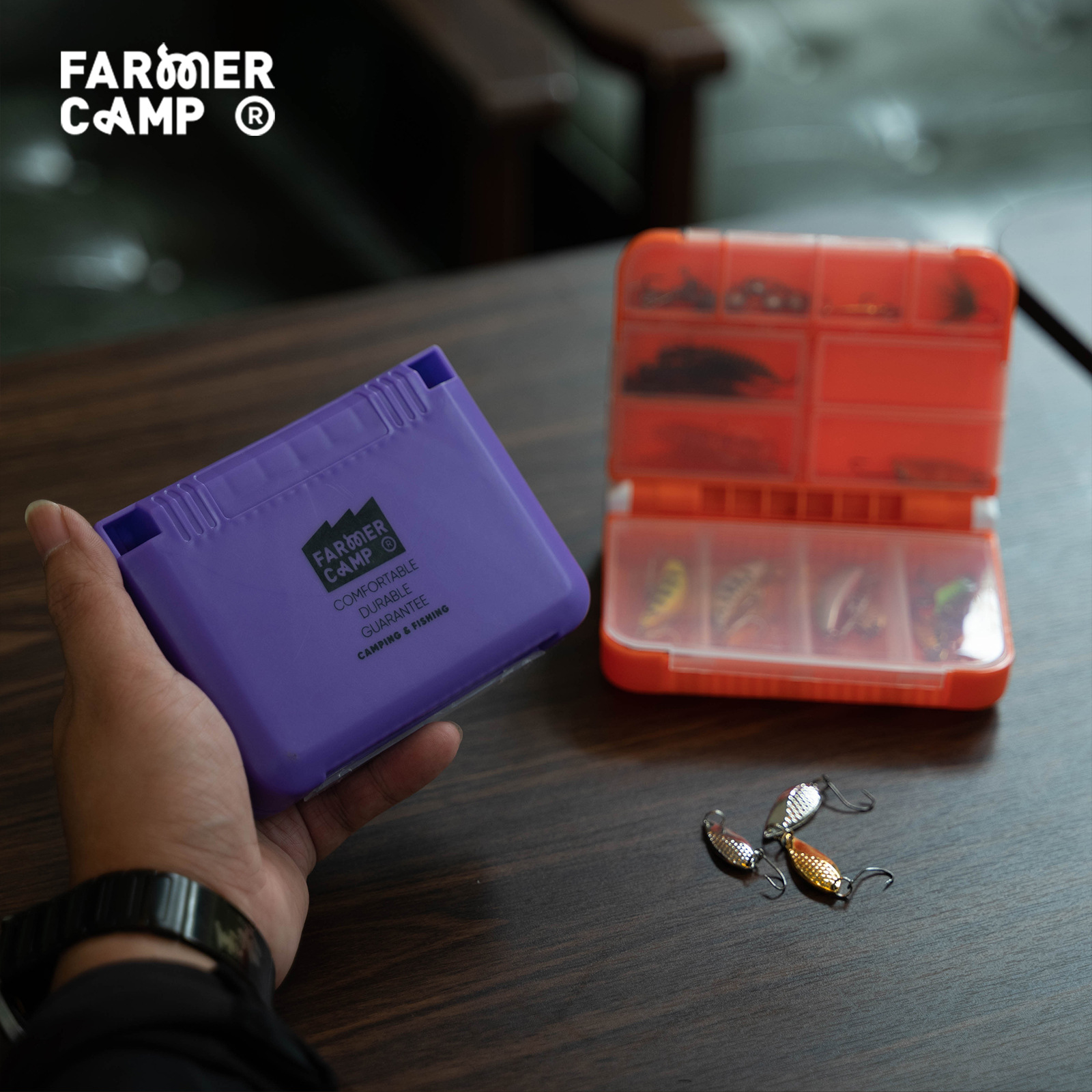 Draagbare dubbellaagse visgere - Fishing Lure Spoon recensie en prijs