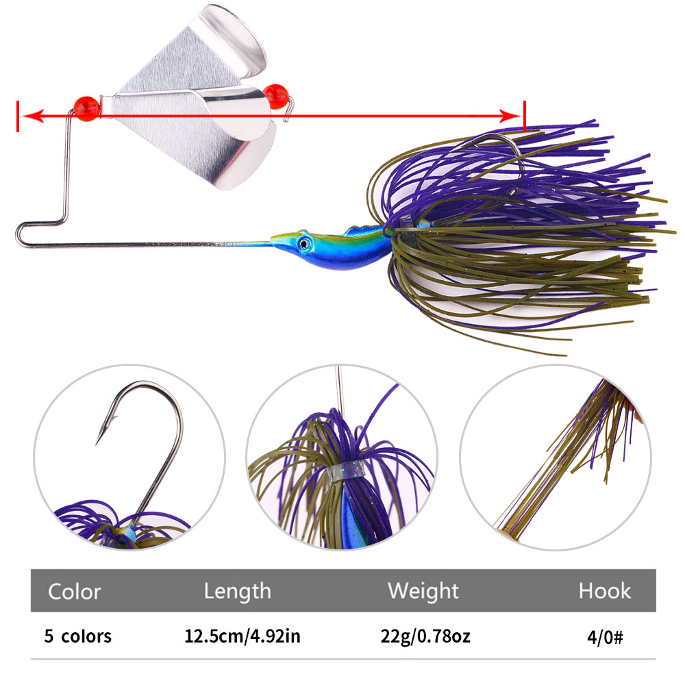 22g Buzzbait Vissen Lokken met - Fishing Lure Buzzbait recensie en prijs