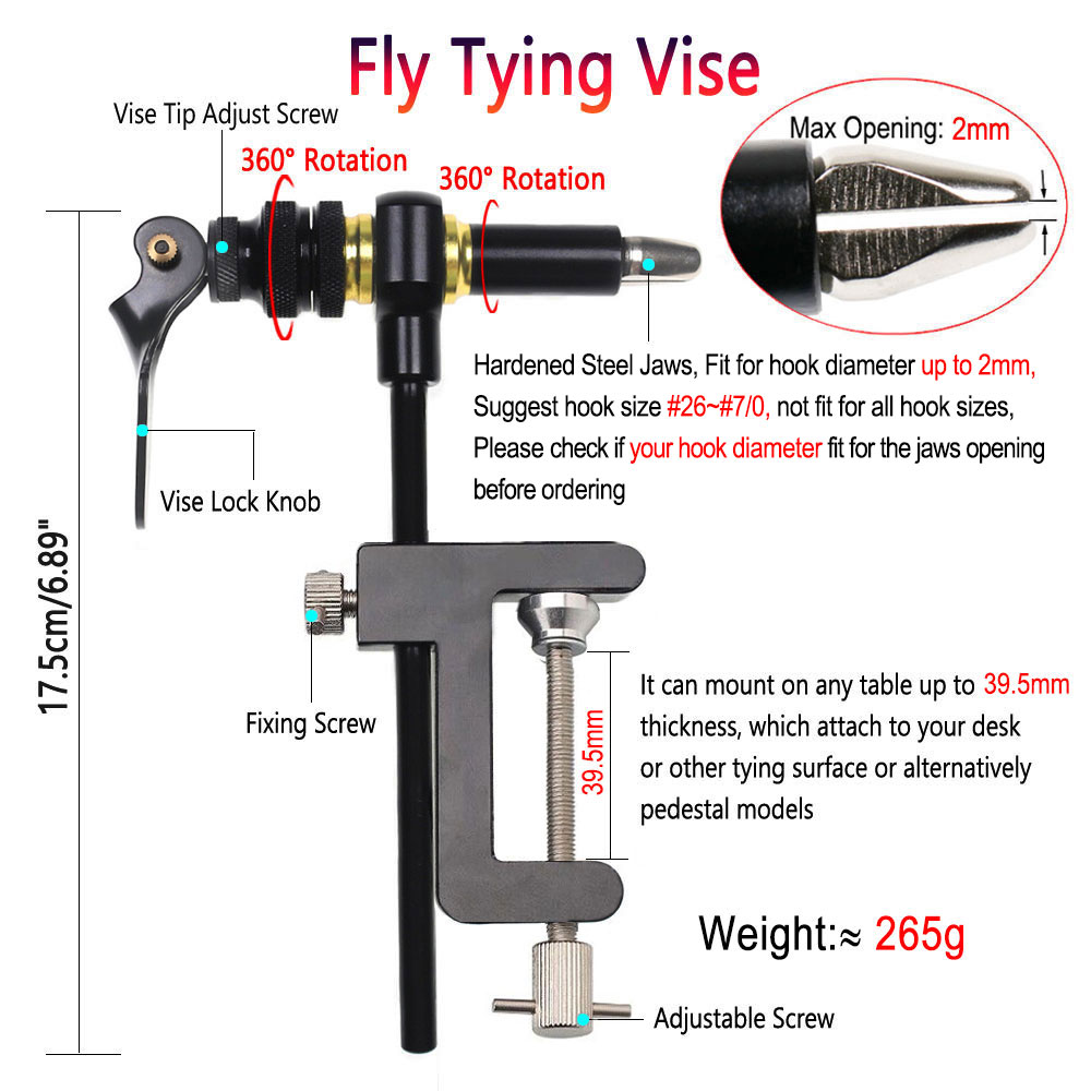 Bimoo 360 ° Rotatie C-Klem Vli - Fishing Lure Making Kit recensie en prijs