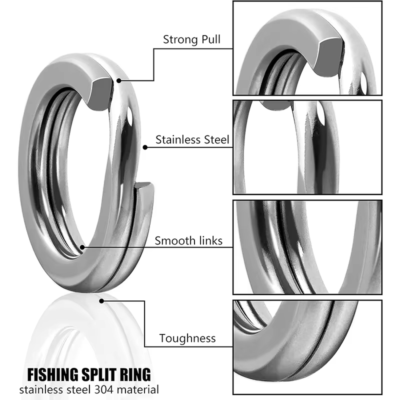 5 Size Rvs Vissen Split Ringen - Fishing Lure Box recensie en prijs
