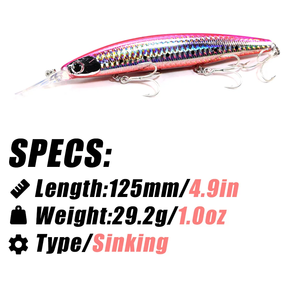 B&U 125mm Sinking Minnow Zeevi - Fishing Lure Crankbait recensie en prijs